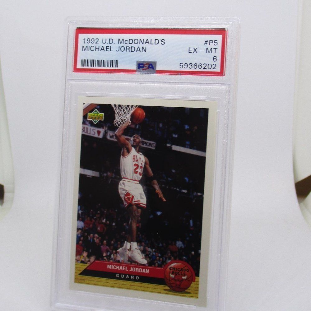 1992 U.D. McDonald’s Michael Jordan #P5 Chicago Bulls PSA 6 - Picture 2 of 4